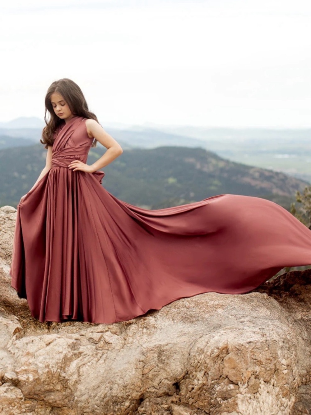 JUNIE IMPACT DRESS IN CEDARWOOD